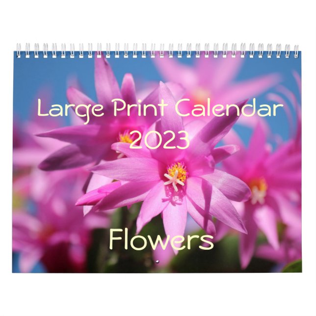 Large Print Calendar 2023 - Flowers (Cover)