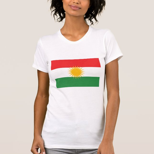 LARGE PRINT Kurdistan Flag T-Shirt (Front)