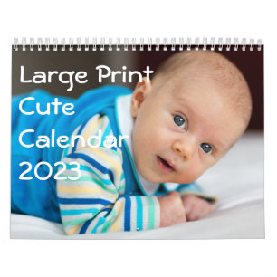 Large Print Personalized Calendars 2014