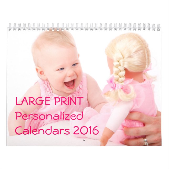 Large Print Personalized Calendars 2016 (Cover)