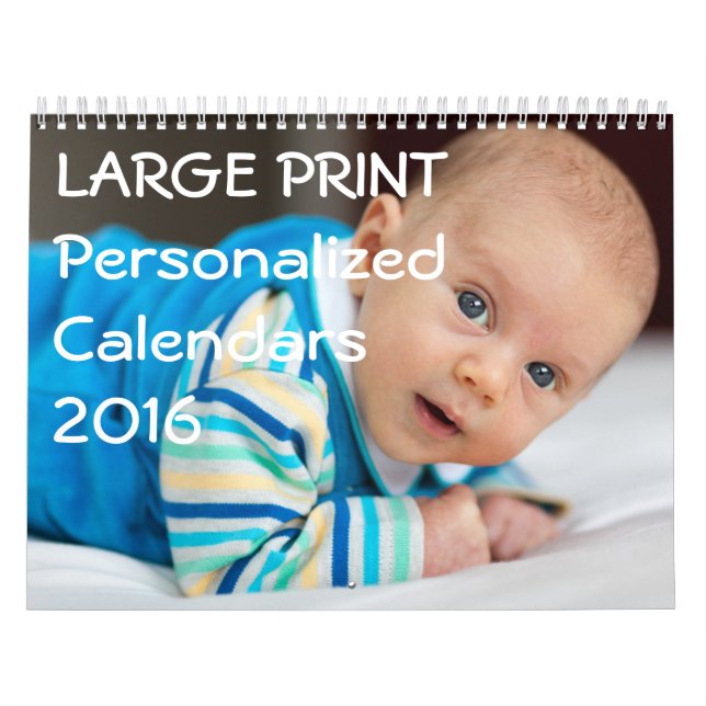 Large Print Personalized Calendars 2016 (Cover)