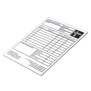 Large Pro-Logo Business Invoice Sales Receipt Notepad