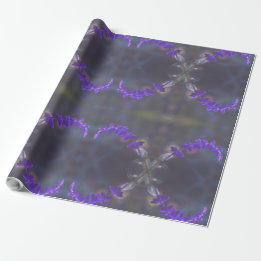 Large Purple Floral Garden Wrapping Paper