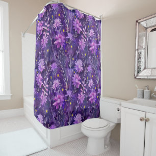 Large Purple Pink and Yellow Daisy Floral Pattern
