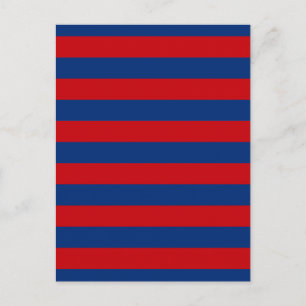 Large Red and Blue Horizontal Stripes Postcard