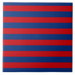 Large Red and Blue Horizontal Stripes Tile<br><div class="desc">A modern vibrant red and blue horizontal stripes print background for a fine custom gift.  
Use the "Ask this Designer" link to contact us with your special design requests or for some assistance with any of your customization project needs. A great gift idea!</div>