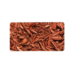 Large red cedar mulch pattern landscape contractor label