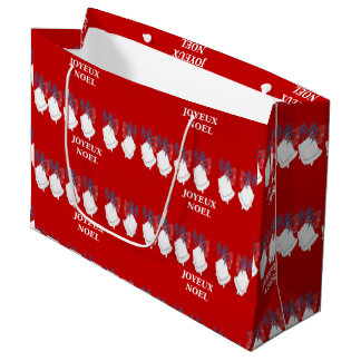 Large Red Christmas Bell Gift Bag