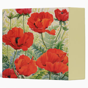 Large Red Poppies Binder