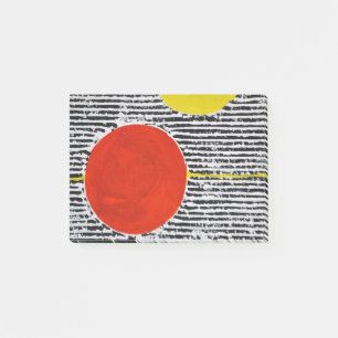 Large Red Sun Spot with black stripes Post-it Notes