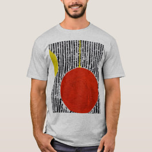 Large Red Sun Spot with black stripes T-Shirt