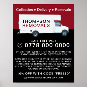 Large Removal Van, Removal Company Advertising Poster