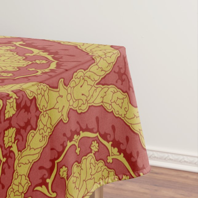 Large Renaissance Damask, 52"x70" Tablecloth (In Situ)