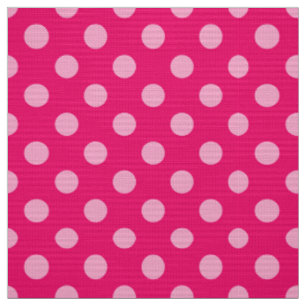 Large Retro Dots, Fuchsia and Pastel Pink Fabric