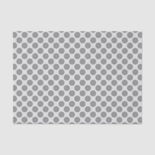 Large retro dots - shades of grey / grey tissue paper
