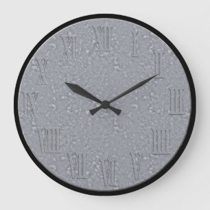 Large Round Galvanized Look Wall Clock