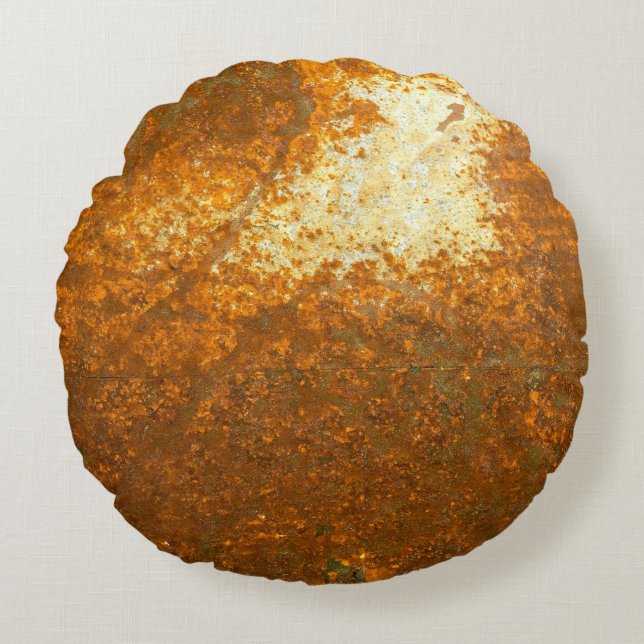 large Rust backgroundabstract, ancient, antique, b Round Pillow (Front)