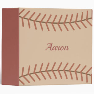 Large Rustic Baseball Album Binder Gift