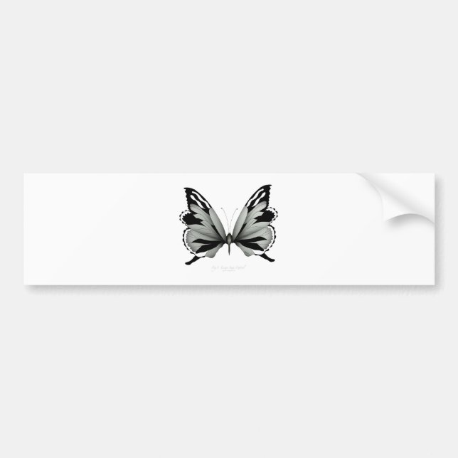 Large Sage Foxtail Butterfly Bumper Sticker (Front)
