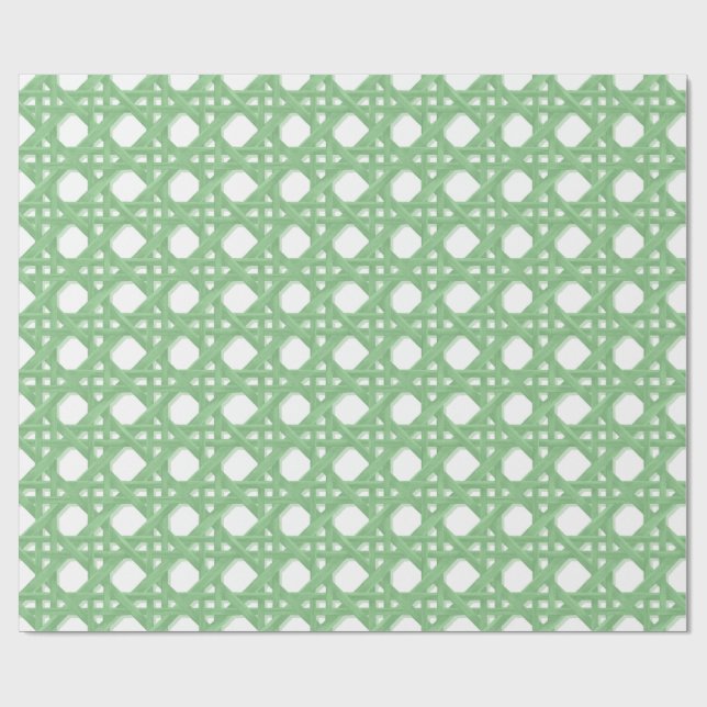 Large SALLY CANING IN 95ca92 GREEN Wrapping Paper (Flat)