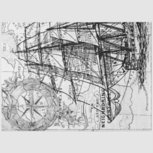 Large Scale Vintage Decoupage Maps for Artists c Tissue Paper