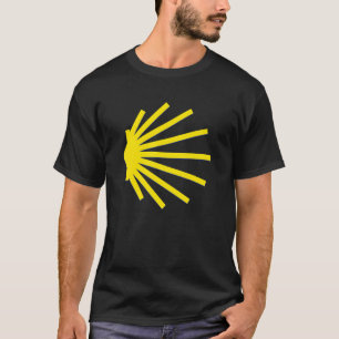Large Scallop Shell Yellow Santiago De Compostela T-Shirt