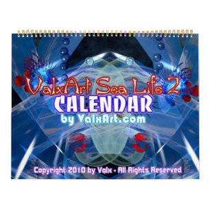 Large Sea-Life art calendar by Valxart