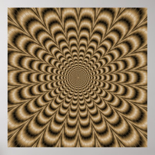 Large Sepia Pulse Poster
