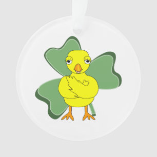 Large Shamrock Chick Ornament