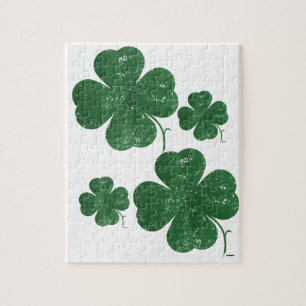 Large Shamrock - vintage style Jigsaw Puzzle