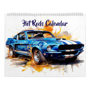 Large Size Hot Rods Calendar