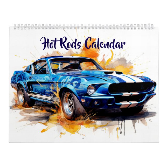 Large Size Hot Rods Calendar (Cover)