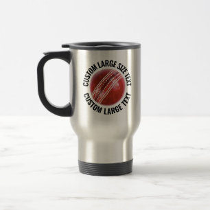 Large Size Personalized Text Custom Cricket Travel Mug