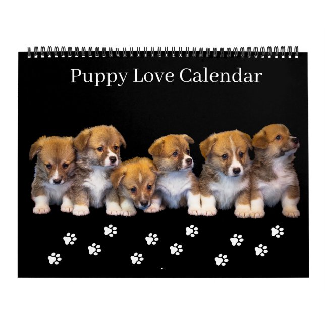 Large Size Puppy Love Calendar (Cover)