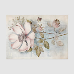 Large Slightly Abstract Pale Pink Long Stem Peony Tissue Paper