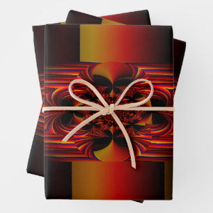 Large Small Stripes With Bow Wrapping Paper Sheet