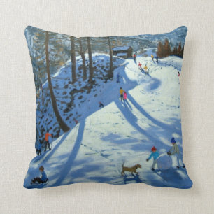 Large Snowball Zermatt Throw Pillow