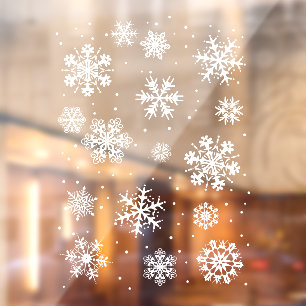 Large snowflake christmas window cling