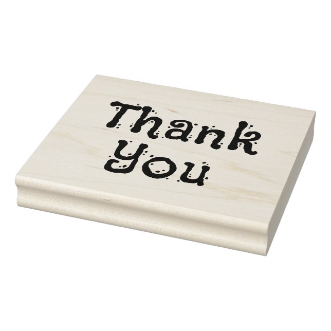 Large Speckled Thank You Rubber Stamp (Stamp)