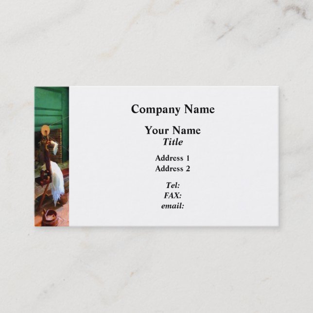 Large Spinning Wheel Business Card (Front)