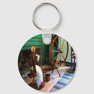 Large Spinning Wheel Keychain