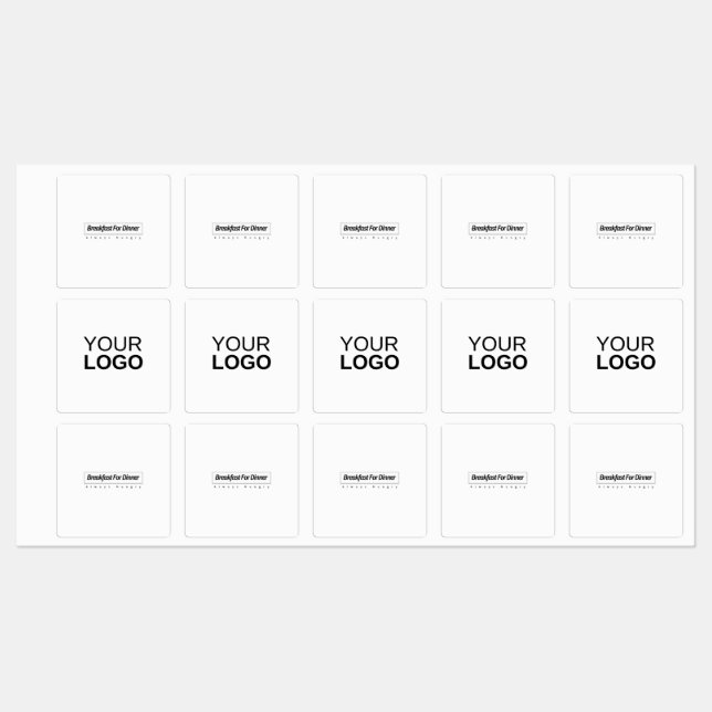 Large Square Adhesive / Waterproof Label (Sheet)