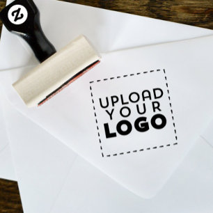 Large Square Business Logo Custom Rubber Stamp
