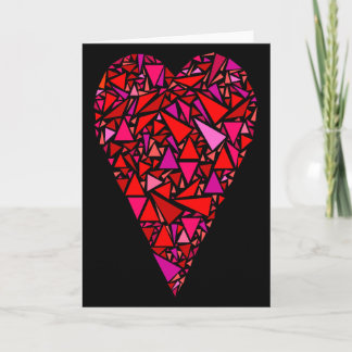 Large Stained Glass Heart Valentine Holiday Card