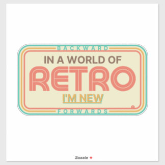Large Sticker Retro License Plate