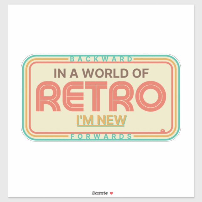 Large Sticker Retro License Plate (Sheet)