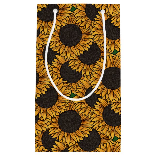Large Sunflower Field Gift Bag (Front)