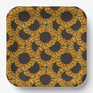 Large Sunflower Field Plate
