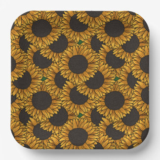 Large Sunflower Field Plate