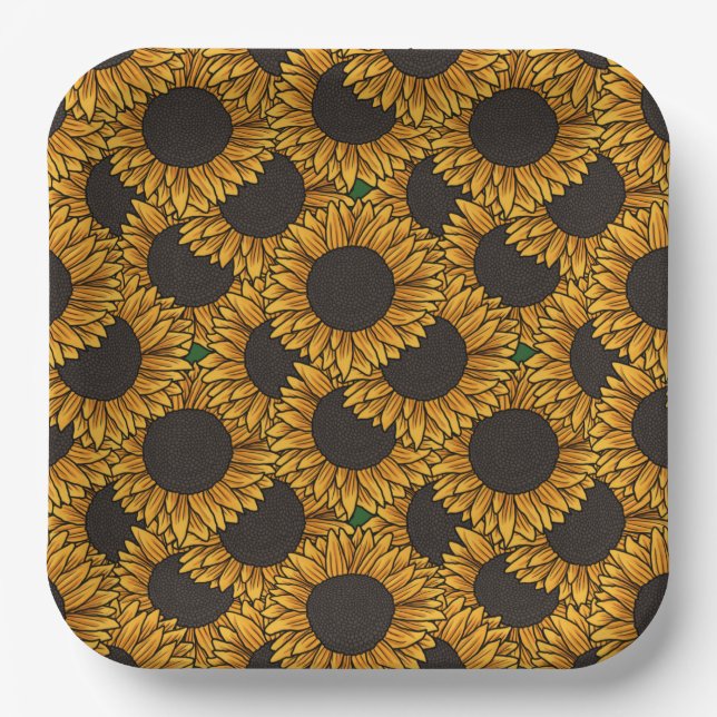 Large Sunflower Field Plate (Front)